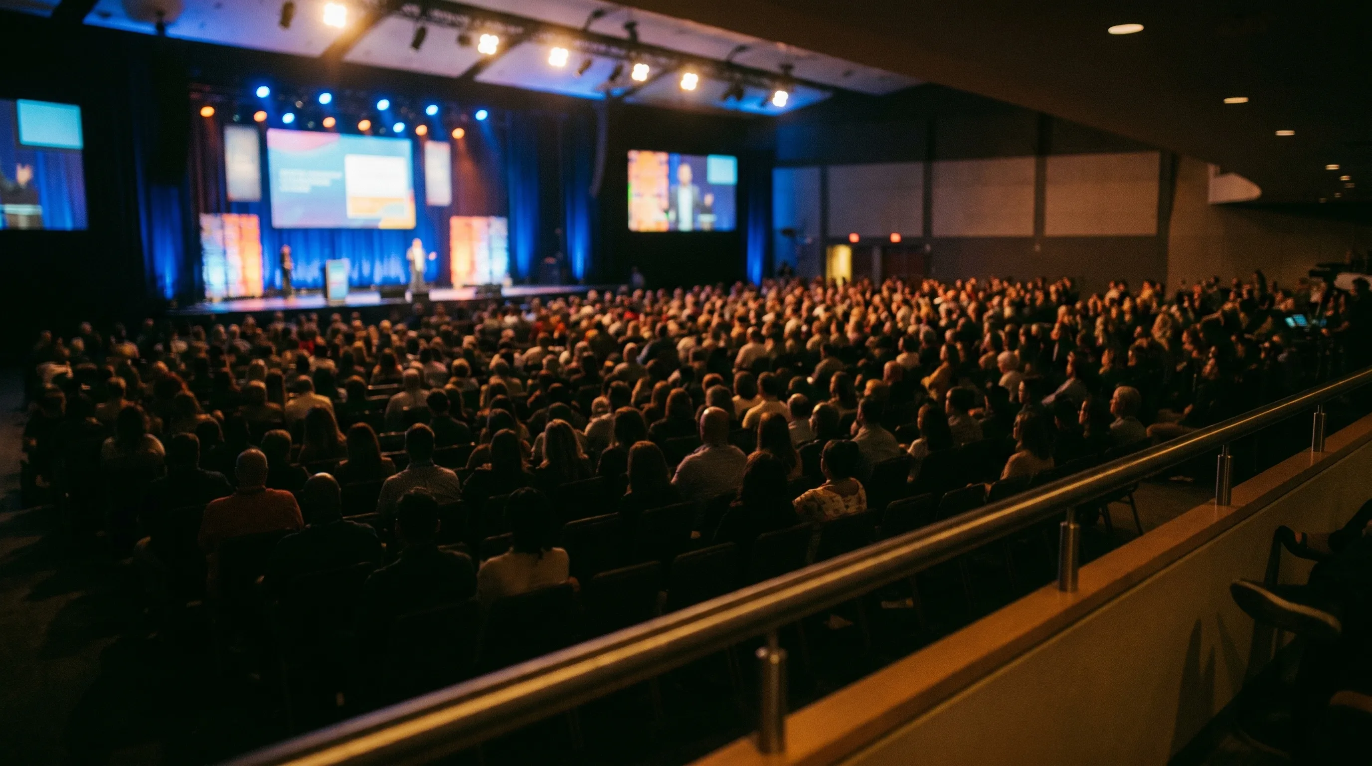 Plénière d’une conférence tech dans un grand palais des congrès parisien